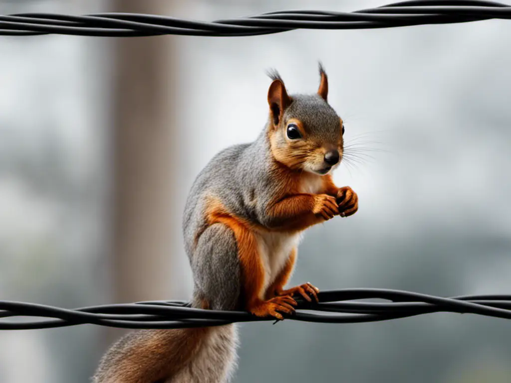 Squirrels have a unique way of staying safe on power lines